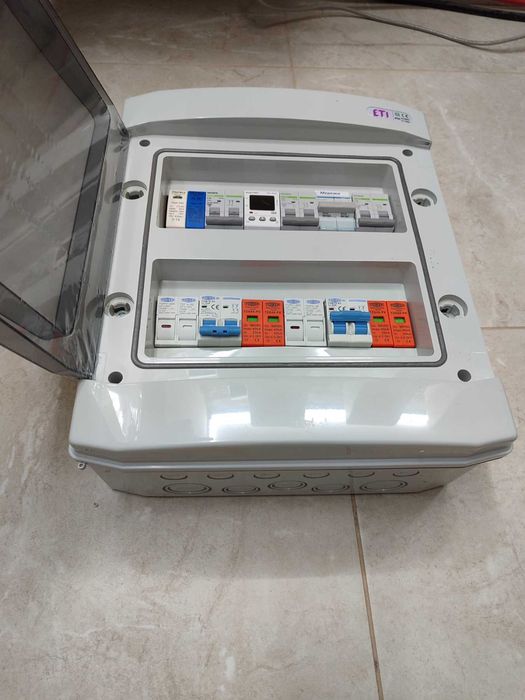 Готовий щиток захисту інвертора 1 фаза/ Deye 5-12 кВт AC+DC