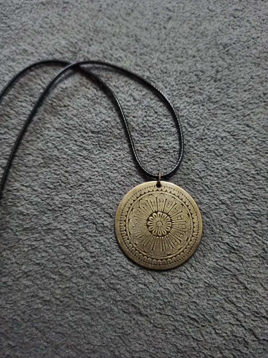 Medalion energii naszyjnik wisior mandala rzemyk