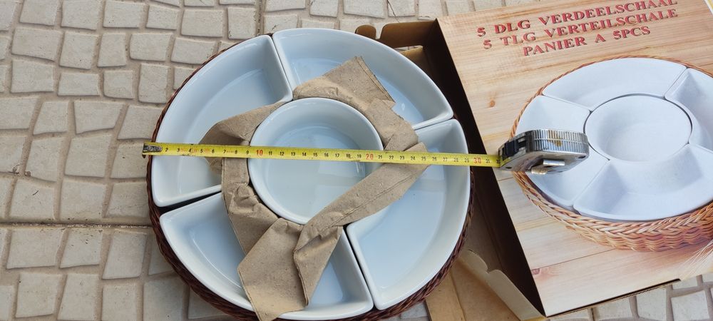 Prato travessa 5 divisórias várias unidades (ultimas unidades) Novo