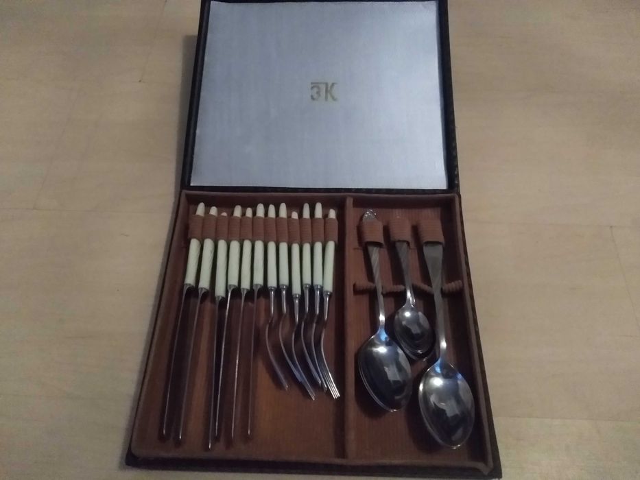 stary zabytkowy komplet sztućców hepж