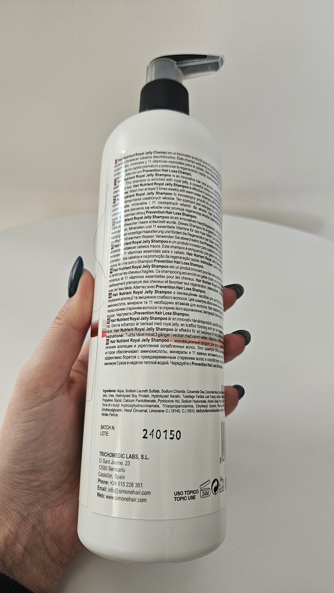 Simone Trichology - Hair Nutrient Royal Jelly Shampoo szampon 500ml