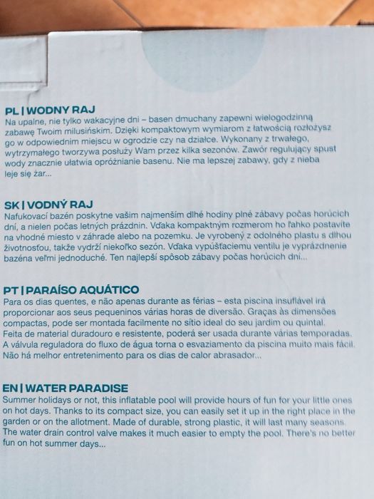 Basen Rodziny 2mx 2m 45 wysokość  Nowe