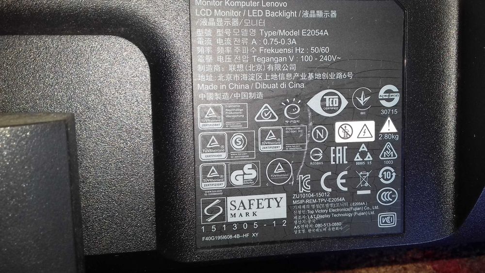 monitor marca lenovo 20 polegadasa funcionar
