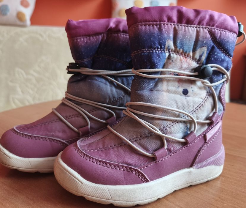 Buty zimowe śniegowce dla dziewczynki r24