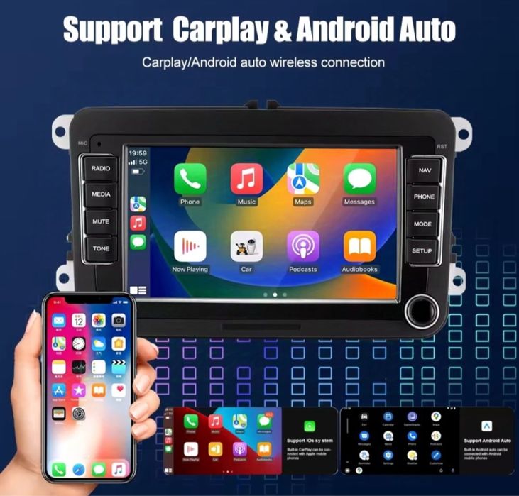 Radio 2 din Android/carplay