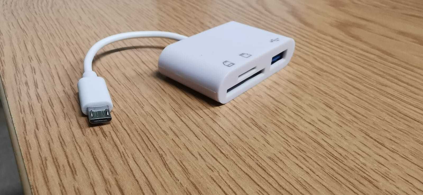 Adapter 3 w 1 Micro USB Czytnik kart pamięci SD USB2.0 telefon laptop