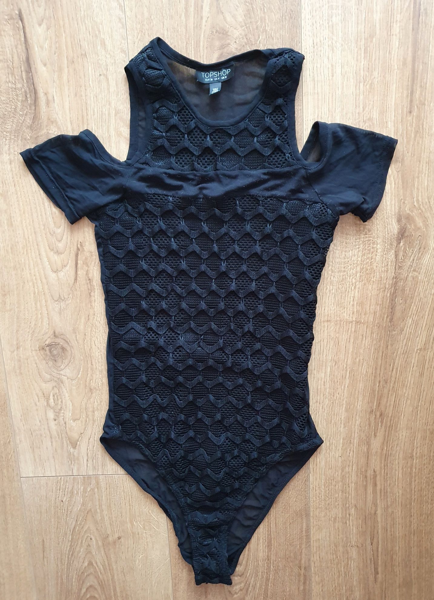 Czarne body sexy TopShop r.36