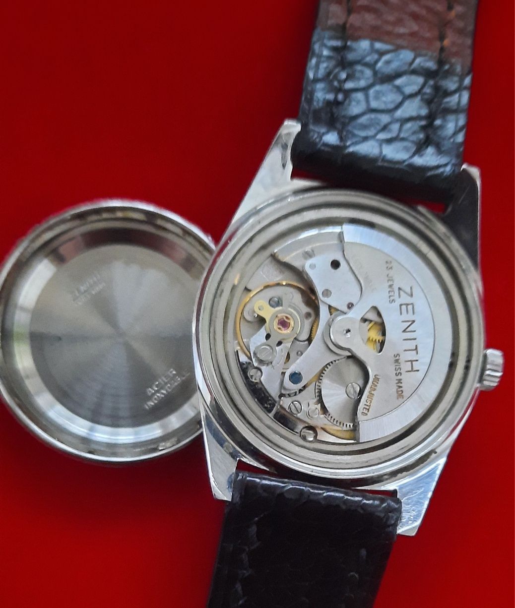 Zenith w automacie 23 kamienie, Orginalny stan.35,3 mm.