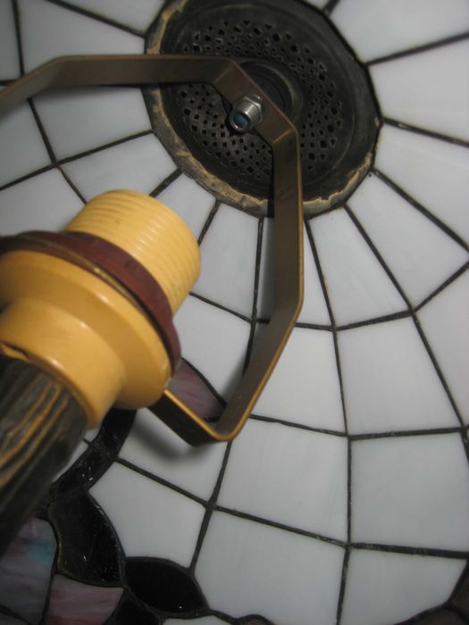 Duża lampa stojąca, klosz w stylu Tiffany,  jak nowa!