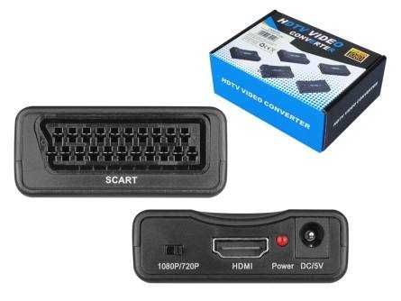 Konwerter SCART na HDMI konwerter analogowego wejścia SCART na cyfrowe