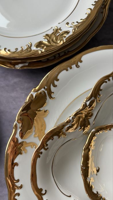 Вінтажний столовий сервіз Wałbrzych Barok, Польща, 27 предметів