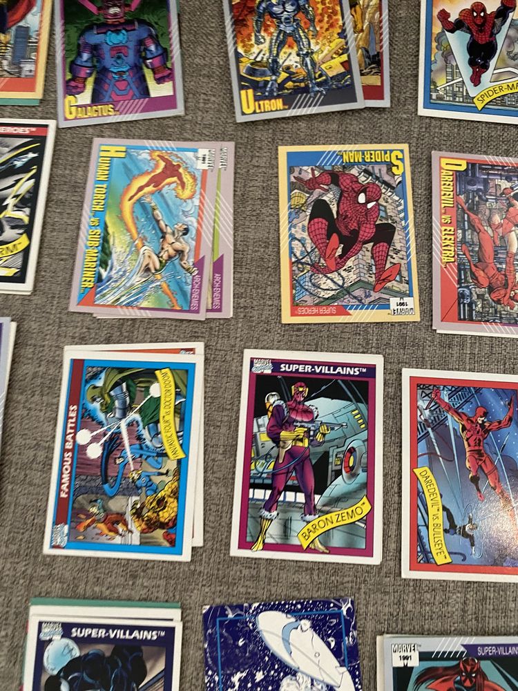 Cartas de colecao marvel comics