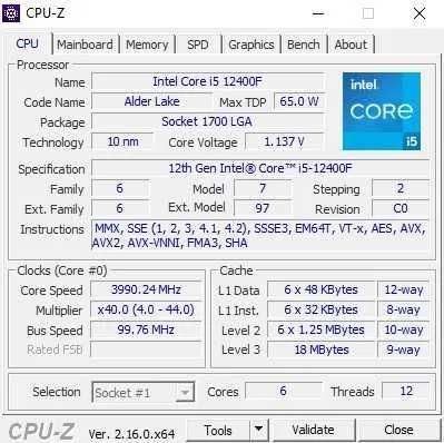 i5 12400F Asus b660 DDR4 16gb