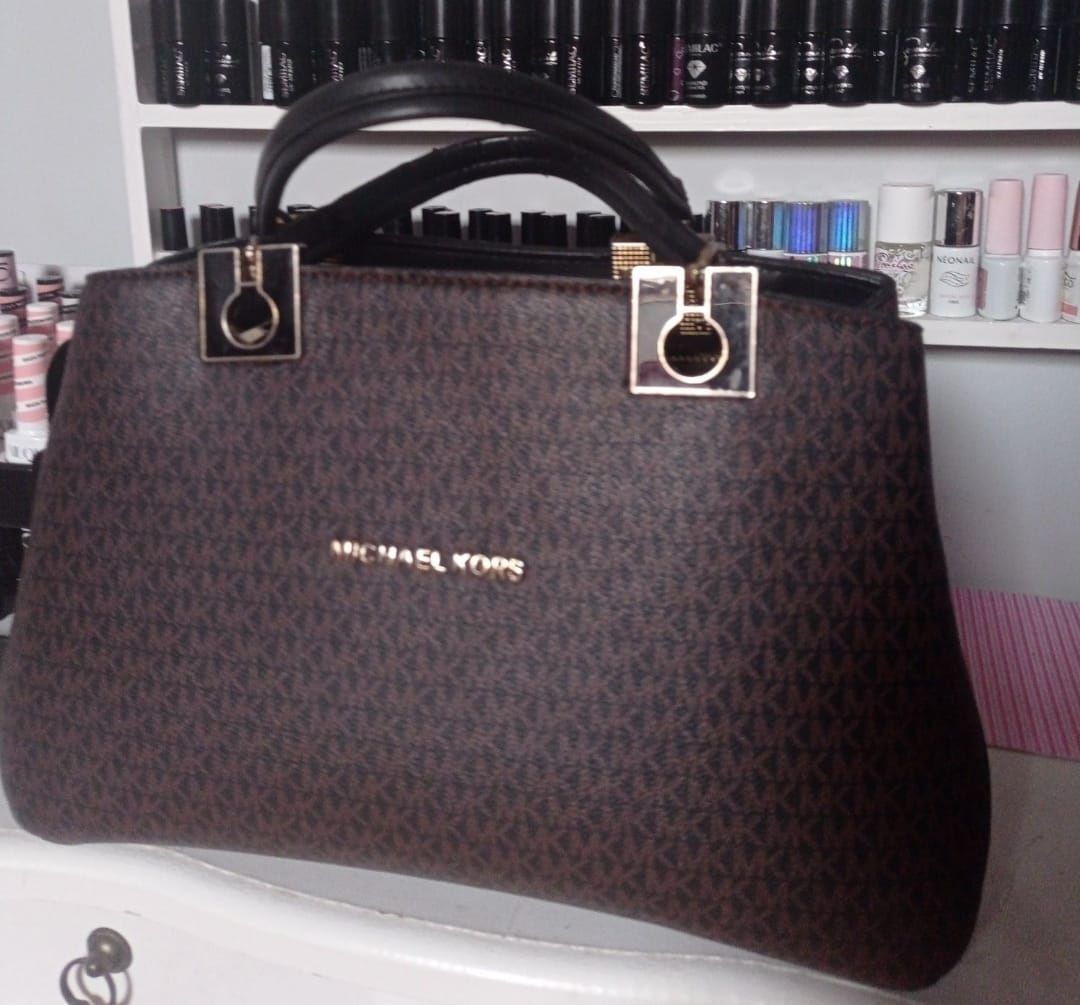 MICHAEL KORS torebka brąz czarna shopper