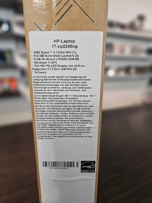 HP 17-cp2245ng, Ryzen 3 7320U, 8GB RAM, 512GB SSD Poznań Długa 14