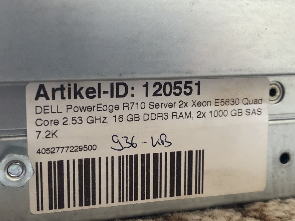 Сервер DELL Power Edge R710, Xeon E5630 Quad Core 2.53GHz