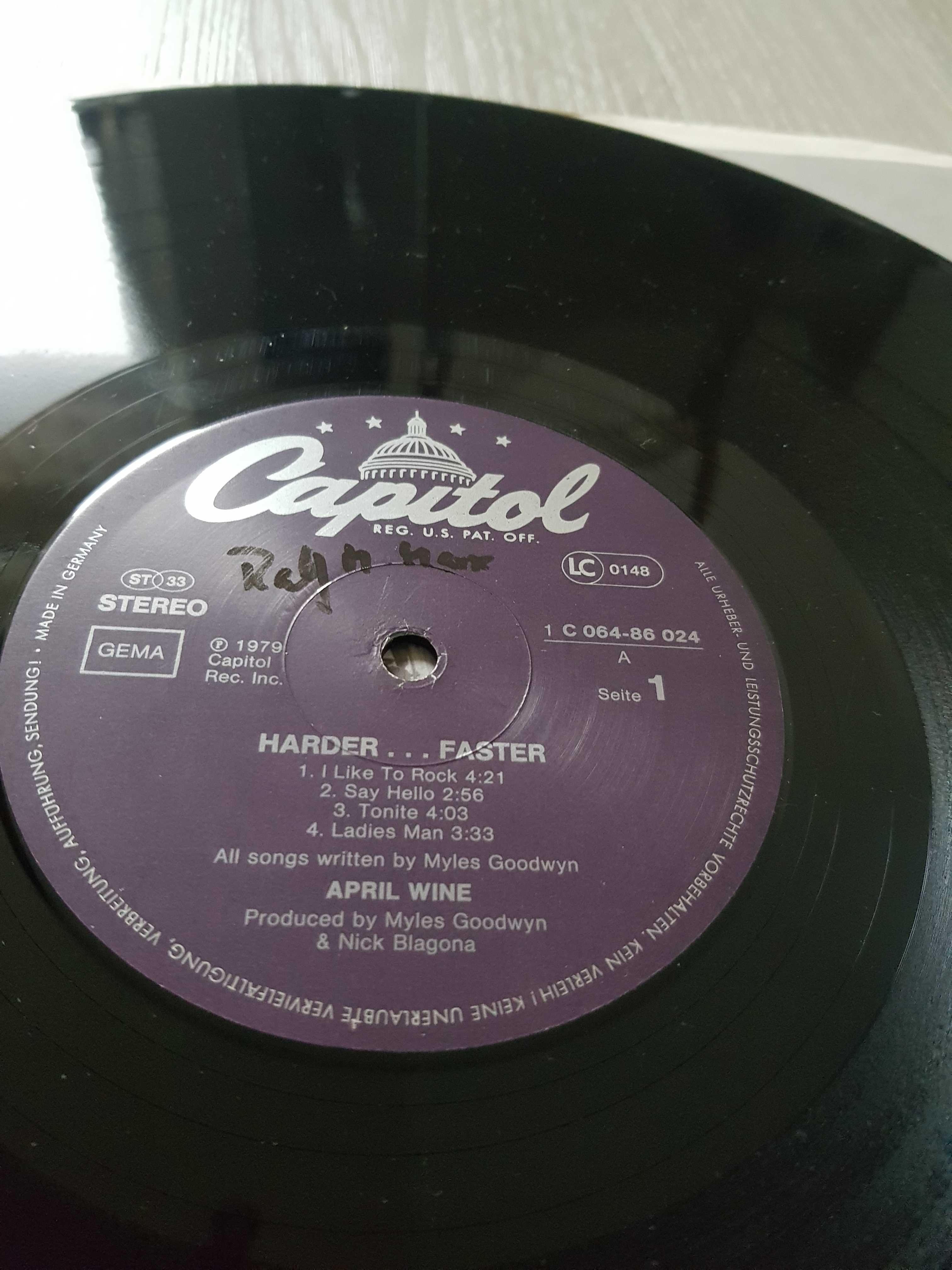 April Wine – Harder...Faster  LP*3912