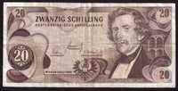 Austria, banknot 20 szylingów 1967 - st. -3