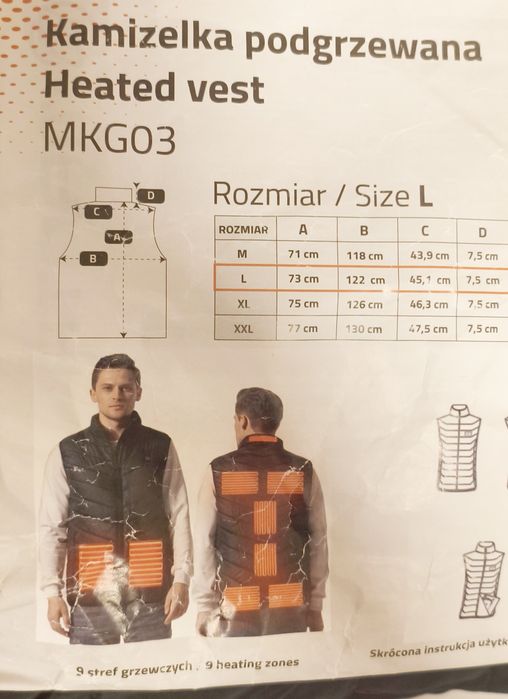 Kamizelka podgrzewana Manta rozmiar L