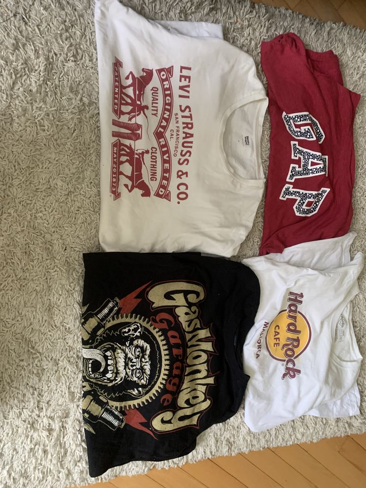 4 футболки Gap, Levis, Hard Rock, GasMonkey garage