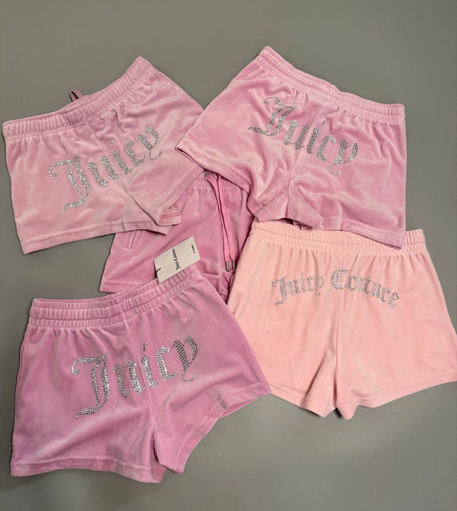 Велюрові шорти Juicy Couture оригінал нові рожеві Xs, S з бірками
