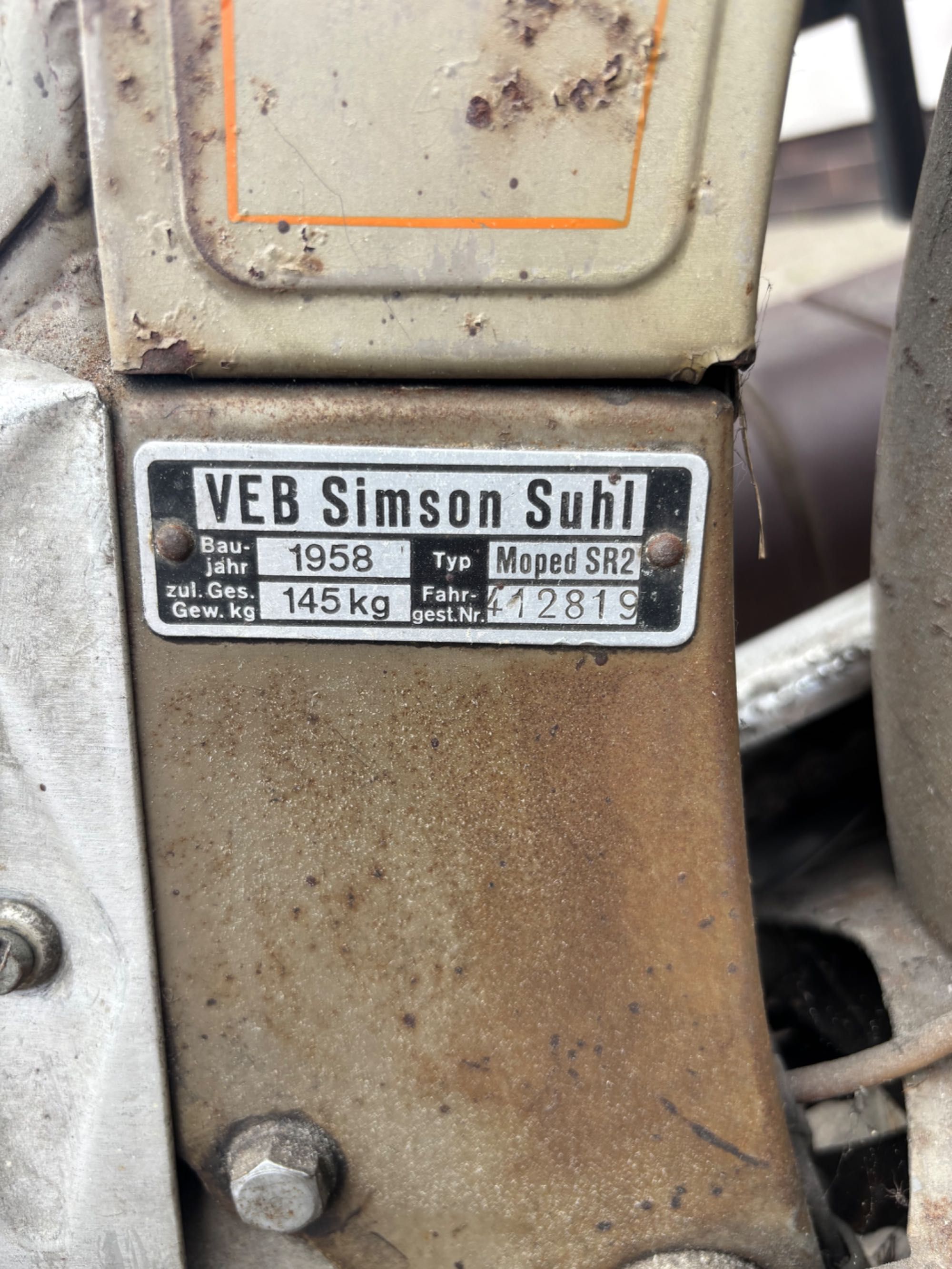 Simson Sr 2 zabytek