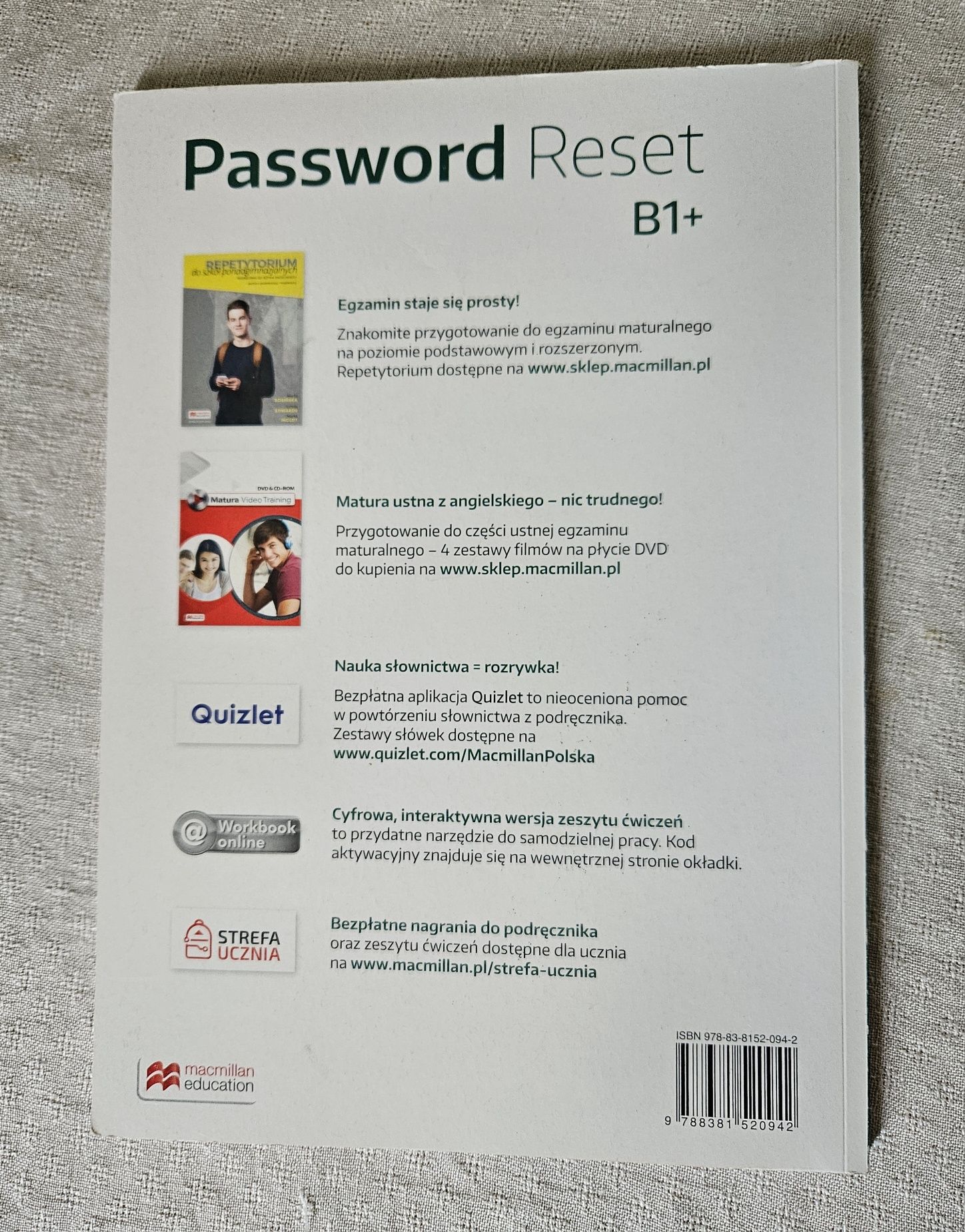 Password reset workbook B1+