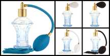 Butelka szklana Flakon z pompką + perfumy - 50 ml! NIEBIESKA!