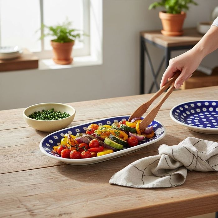 Zestaw półmisków.Ceramika Bolesławiec