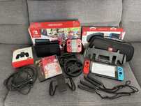 Nintendo Switch + akcesoria - bogaty zestaw - stan bdb