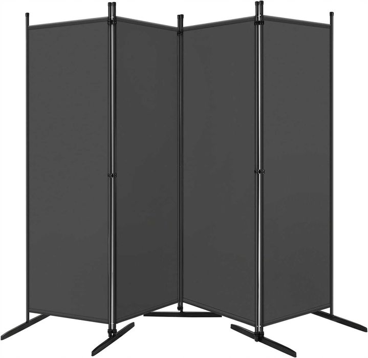 Parawan Woltu 4 panelowy ciemny szary 223 x 177 cm do domu i ogrodu
