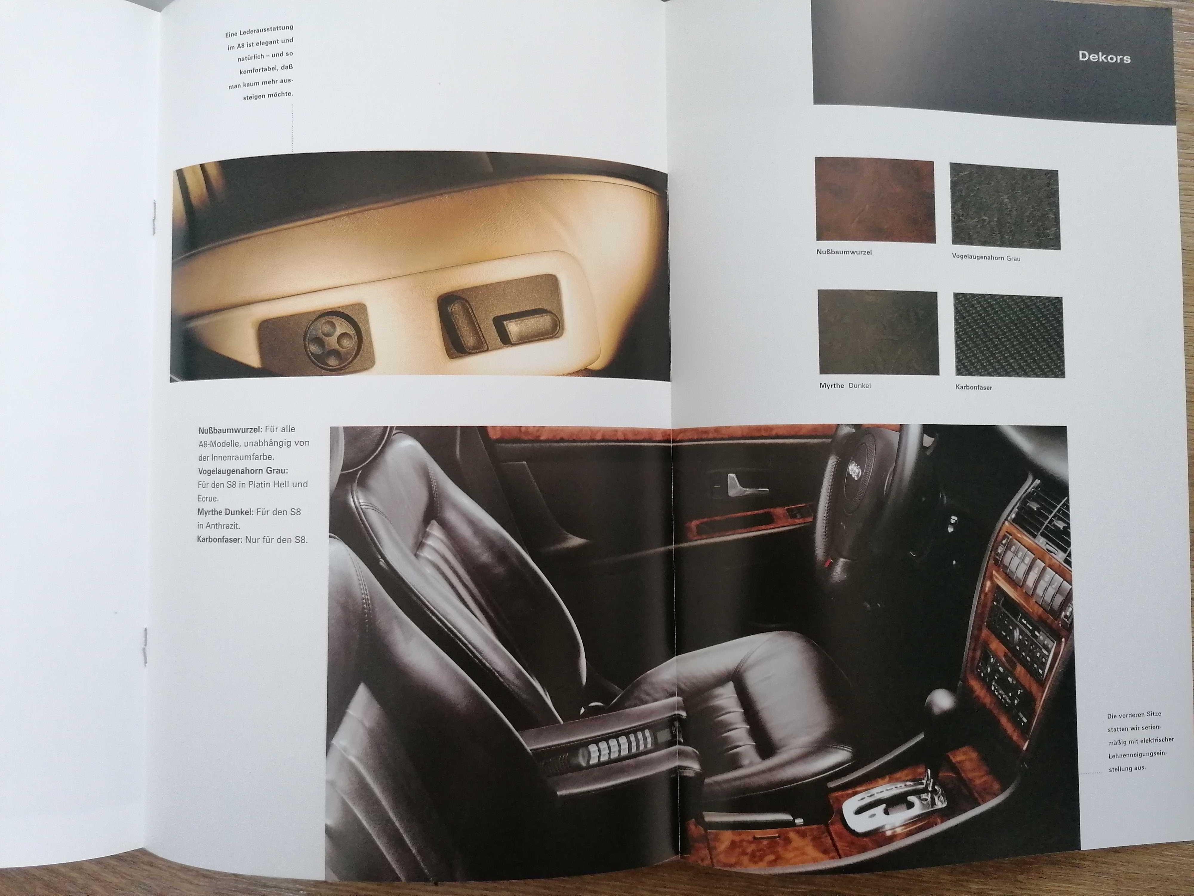 Prospekt Audi A8 S8 D2 teczka