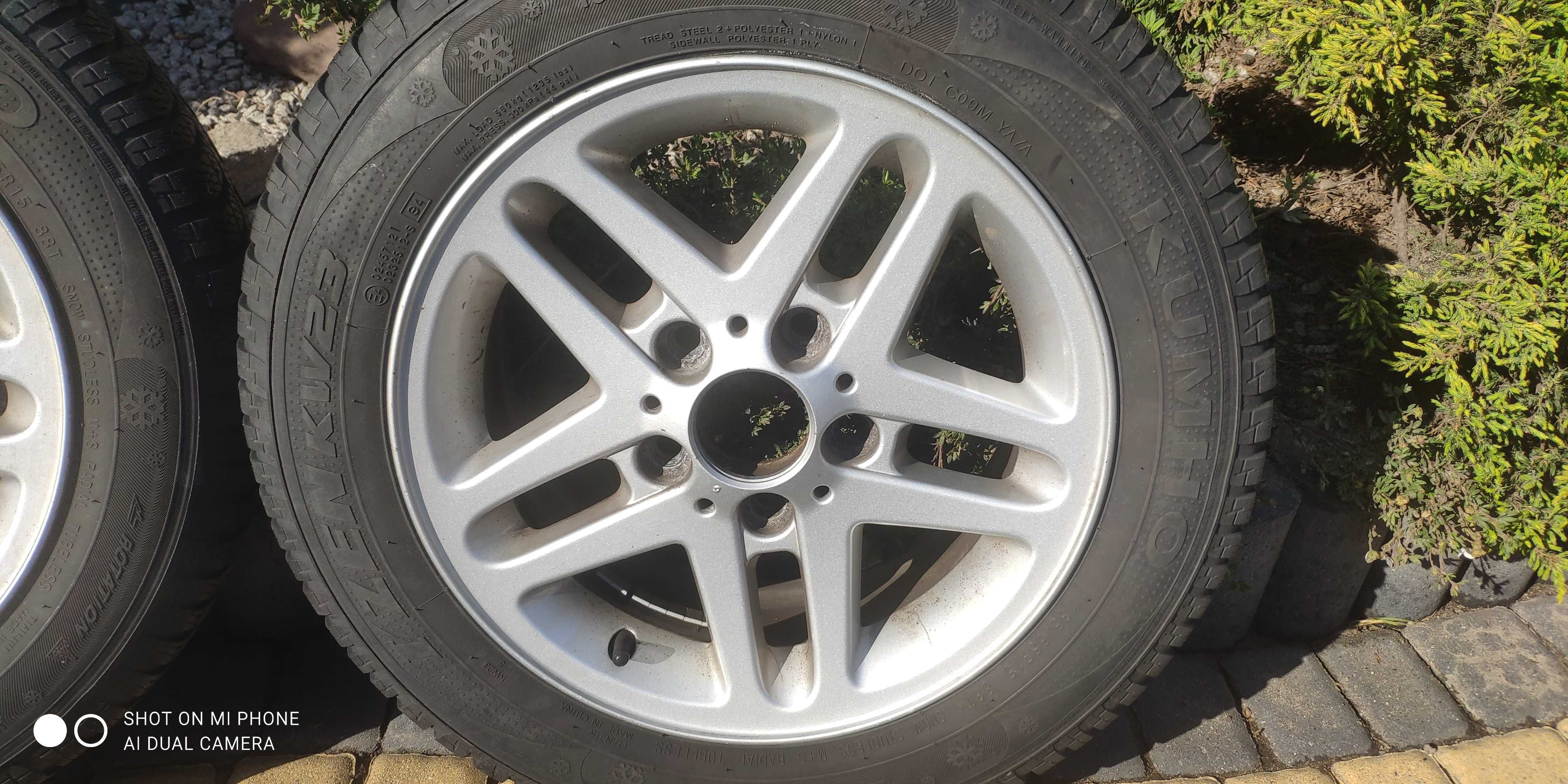 Koła 5x120 BMW 15" alusy 185/65R15 komplet 4szt OEM felgi retro ładne