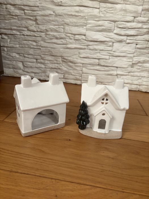 2x swiecznik zimowy domek ala Home&You