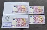 0 EURO - zestaw 4 banknotów kolekcjonerskich