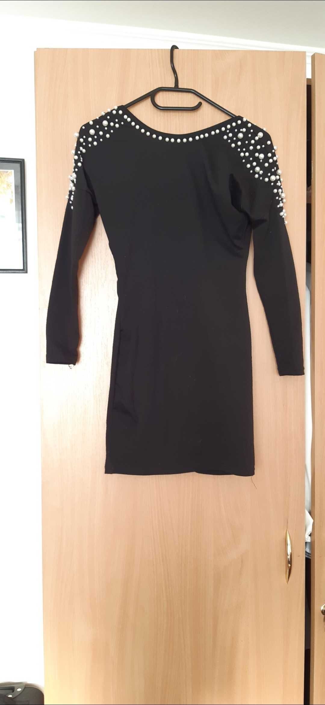 Чорна сукня з вирізом на спині / чорне плаття в стилі Гетсбі