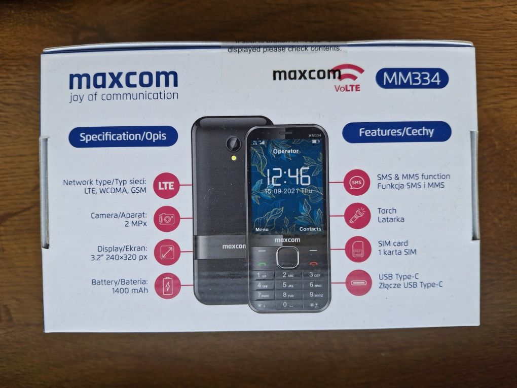 Telefon komórkowy Maxcom MM334