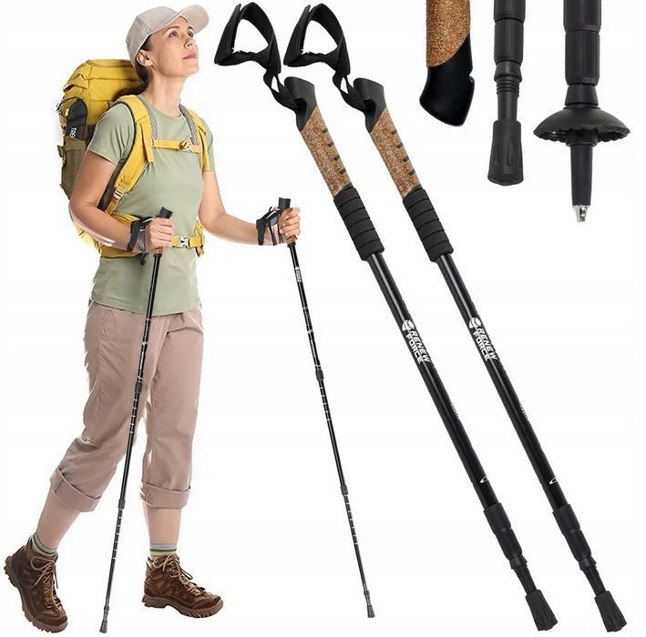 Sportown kije nordic walking regulowane 63-135cm składane