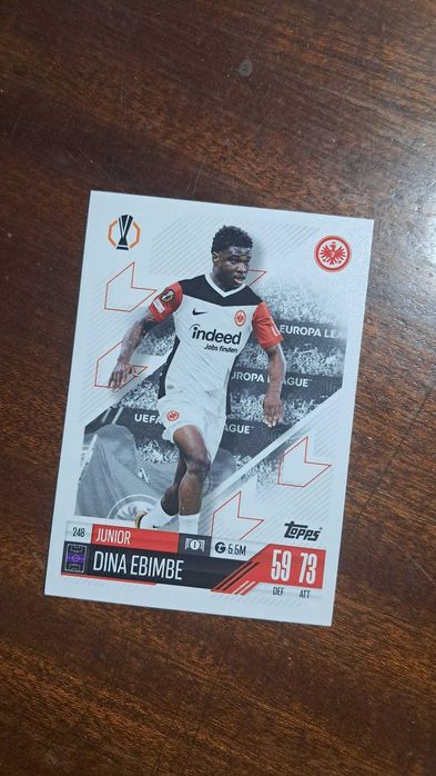 Cartas da coleção Match Attax da Topps 2024/2025 Junior Dina Ebimbe