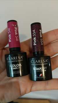 Claresa lakier hybrydowy pink 541 i pink 554