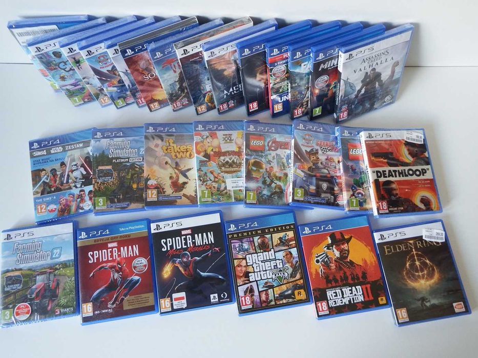 GRY PS4 PS5 MAFIA RDR2 GTA5 Spiderman Psi Patrol Farming LEGO