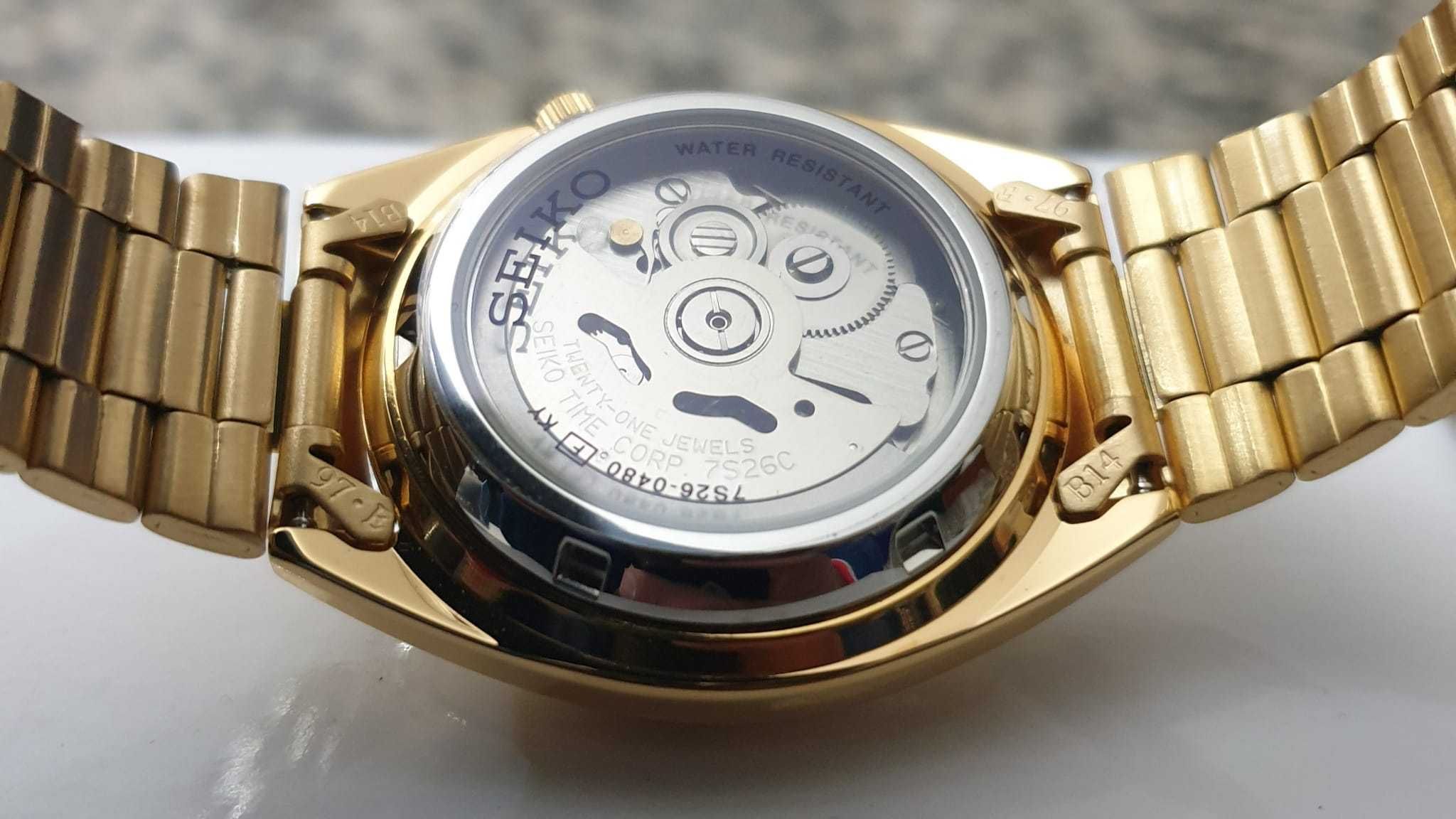 *NOVO* Seiko 5 Sports Automático SNXS80K1 Gold (37mm)