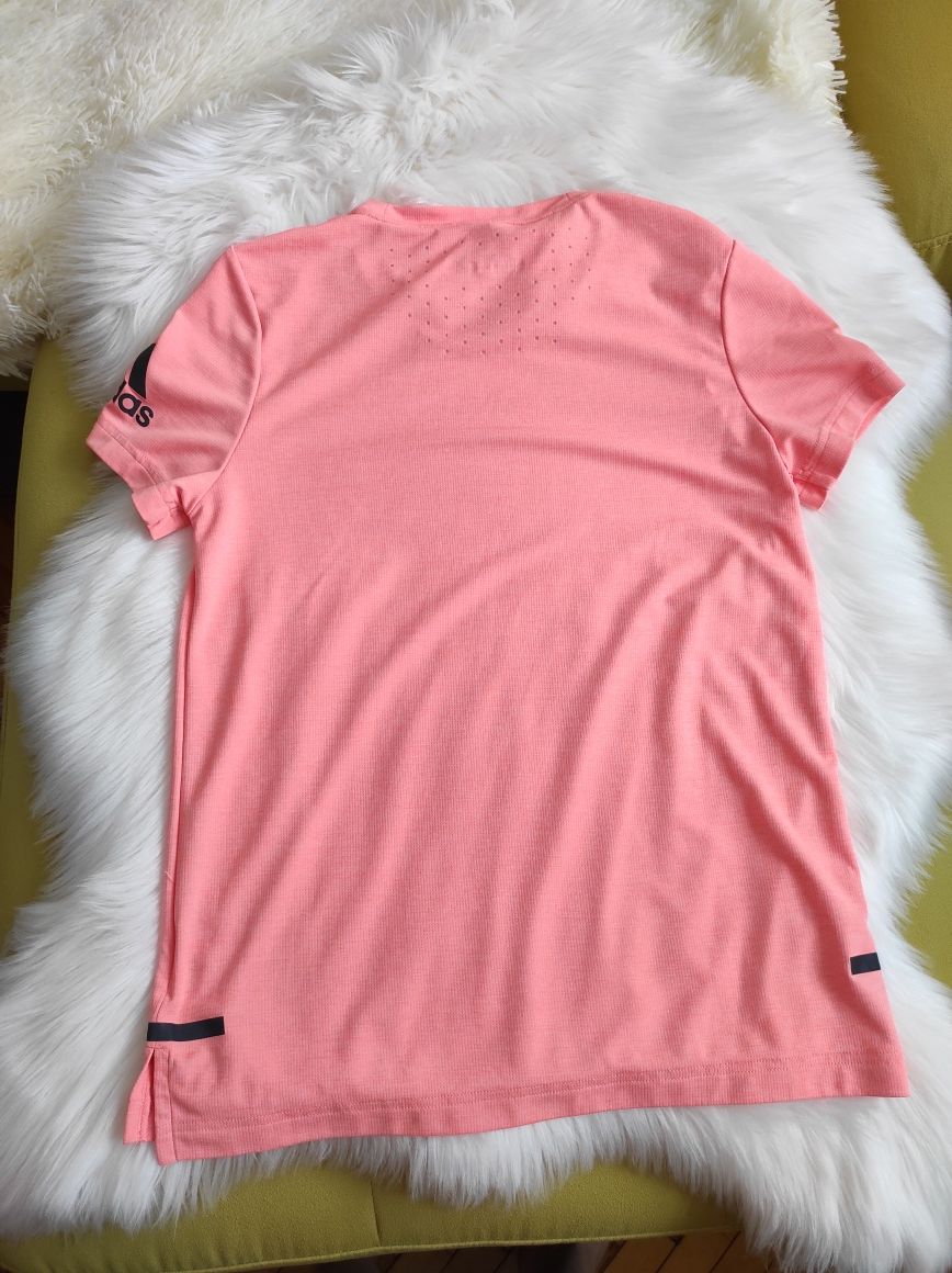 Футболка, спорт,Adidas, Адидас, мальчик , 13-14 лет, оранжевая