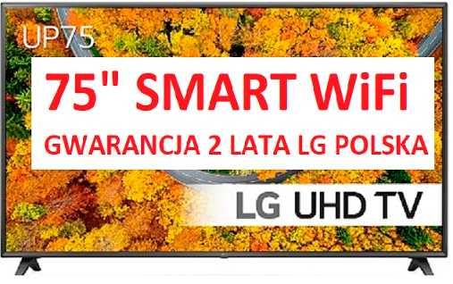 NOWY SMART LG 75UN71003 Sztuczna Inteligencja Bluetooth