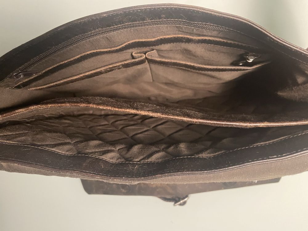 Torba skorzana na laptopa dbramante1928 messenger brązowa