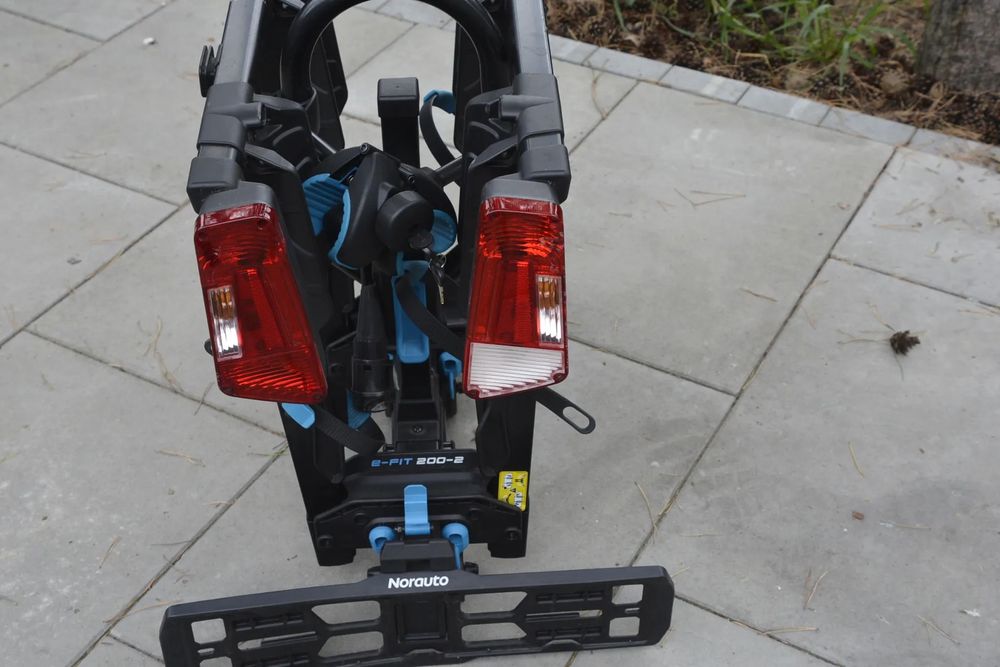 Bagażnik rowerowy na hak holowniczy NORAUTO E-FIT 200-2 na 2 rowery kompatybilny z rowerem elektrycznym