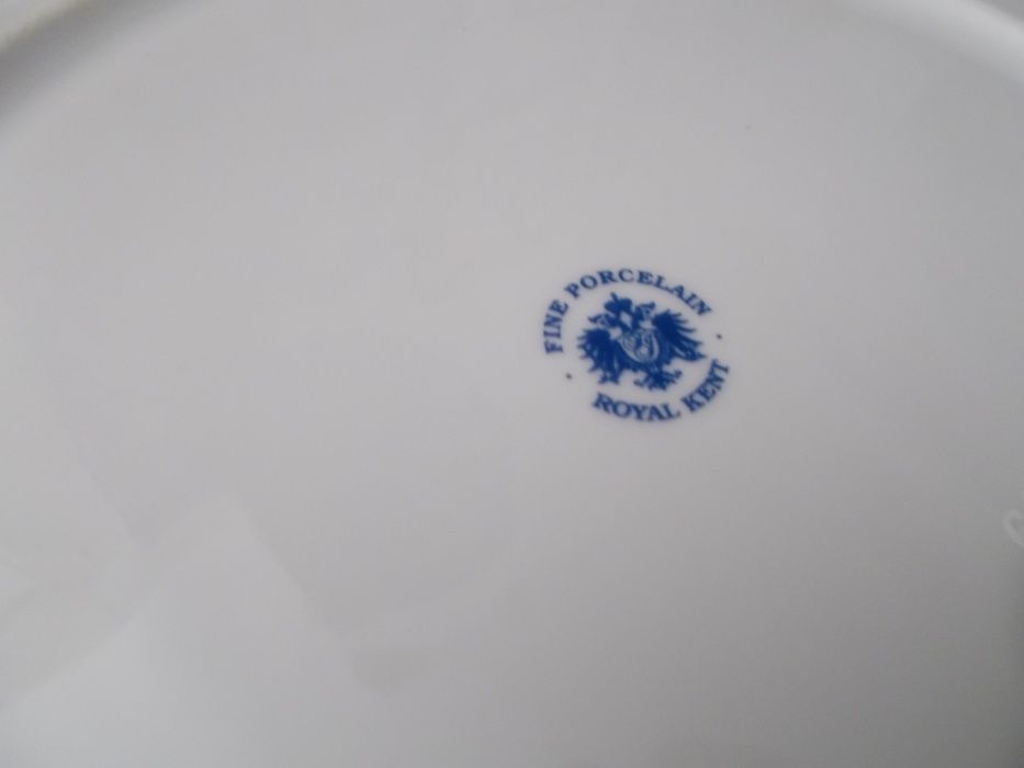 & Luksusowa Porcelana Royal Kent & Talerze & Vintage &