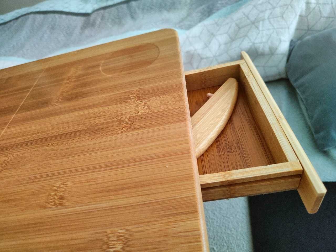 NOWY Stolik Pod Laptopa Składany Regulowany Bamboo Do Łóżka