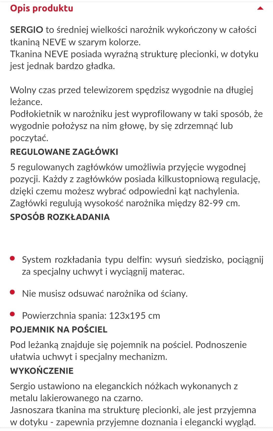 Narożnik Sergio lewy Agata Meble