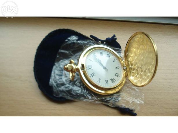 Relógio bolso dourado